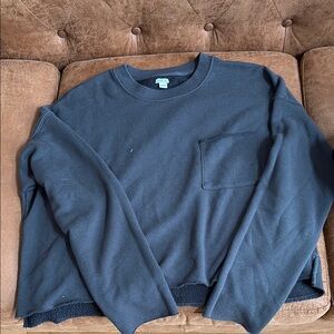 Womens Crop Black Sweater